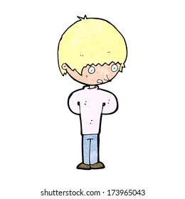 niño nervioso de dibujos animados