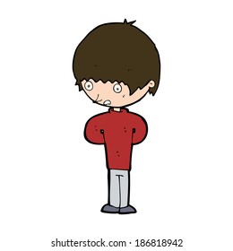 niño nervioso de dibujos animados