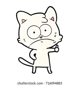 desenho animado gato nervoso