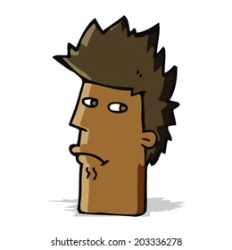 expresión nerviosa de dibujos animados