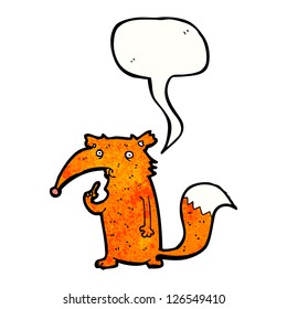 cartoon nervous fox