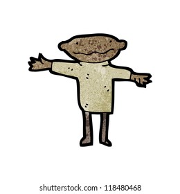 cartoon nervous man
