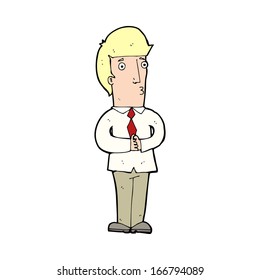 cartoon nervous man