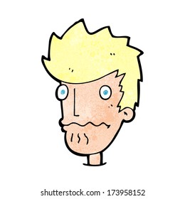 cartoon nervous man