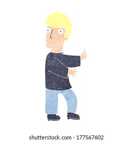 hombre nervioso de dibujos animados