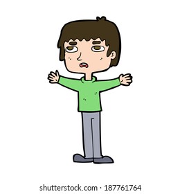 cartoon nervous man