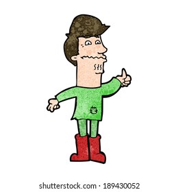 hombre nervioso de dibujos animados