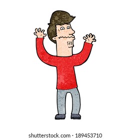 cartoon nervous man