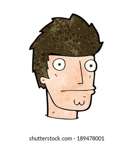 hombre nervioso de dibujos animados