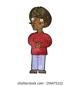 hombre nervioso de dibujos animados