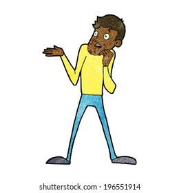 cartoon nervous man