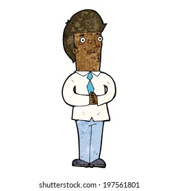 hombre nervioso de dibujos animados
