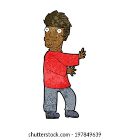 cartoon nervous man