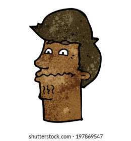 cartoon nervous man