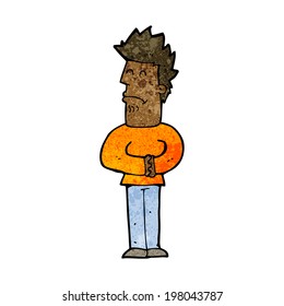 hombre nervioso de dibujos animados