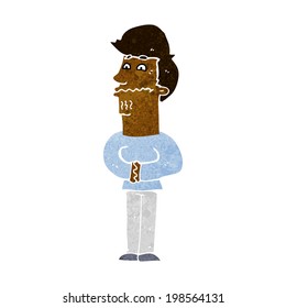 hombre nervioso de dibujos animados
