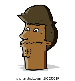 cartoon nervous man