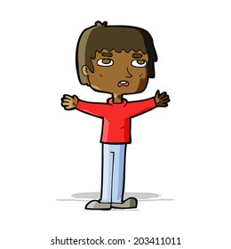 cartoon nervous man