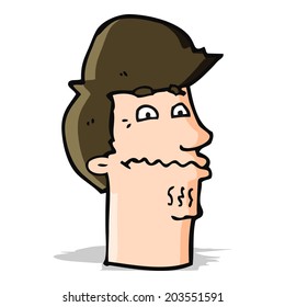 cartoon nervous man