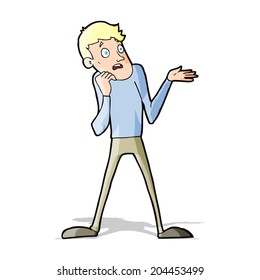 hombre nervioso de dibujos animados
