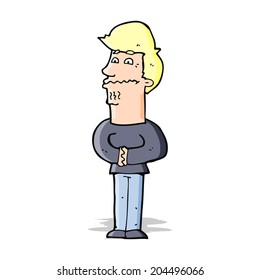 cartoon nervous man