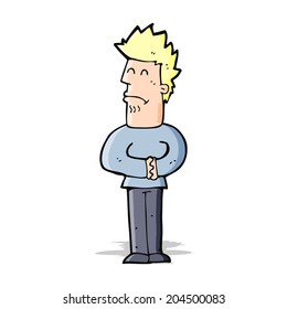 cartoon nervous man