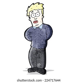 hombre nervioso de dibujos animados