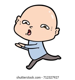 hombre nervioso de dibujos animados