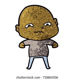 hombre nervioso de dibujos animados