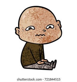 hombre nervioso de dibujos animados