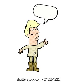 Cartoon Nervenmann mit Sprachblase