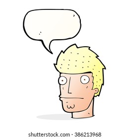 Cartoon Nervenmann mit Sprachblase