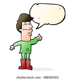 Cartoon Nervenmann mit Sprachblase