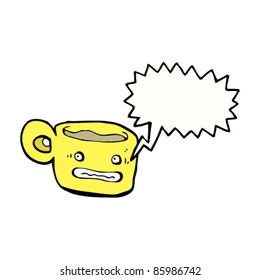 cartoon nervous mug