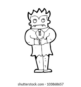 cartoon nervous vampire