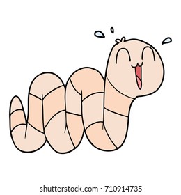 cartoon nervous worm