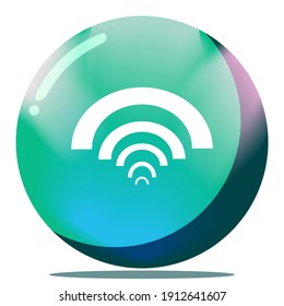 Cartoon Network Wifi Button Game GUI 3D Round Ball