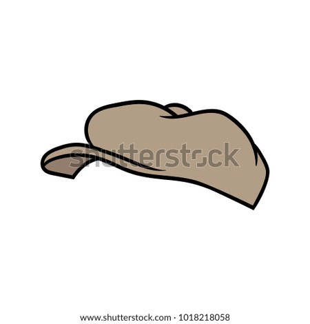Cartoon Newsboy Cap Vector Illustration