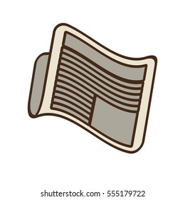 Cartoon Newspaper Letter News Daily Vector Illustration Eps 10