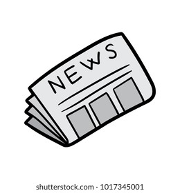 Cartoon Newspaper Vector Illustration
