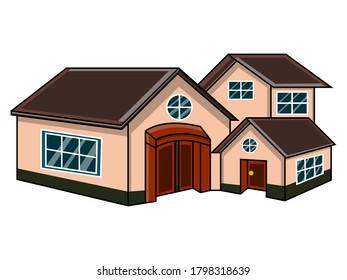 Cartoon Nice Big House Stock Vector (Royalty Free) 1798318639 ...