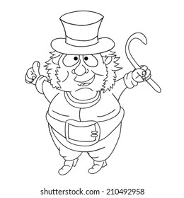 Cartoon nice fairytale leprechaun