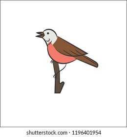 Cartoon Nightingale Bird design