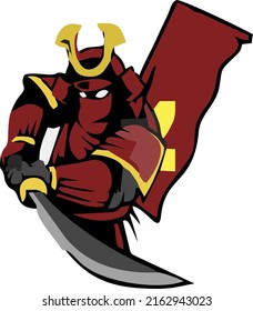 
cartoon ninja with attractive on any side