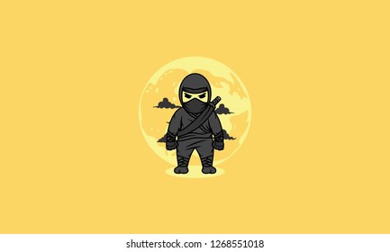 Cartoon Ninja Character Vector 2
