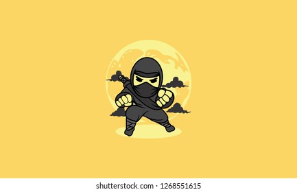 Cartoon Ninja Character Vector 3