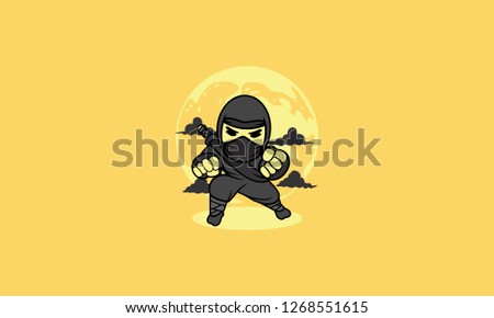 Cartoon Ninja Character Vector 3
