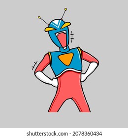 ilustración de vector de conejo de ninja de dibujos animados