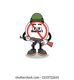 Cartoon Of No Smoking Sign Soldier , Character Design