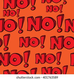 cartoon no symbol seamless pattern